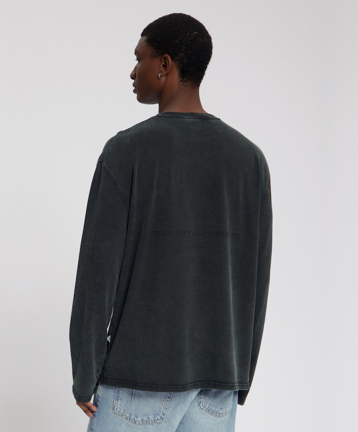 Heren longsleeve zwart