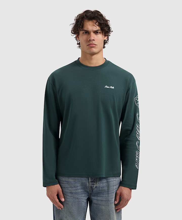Heren longsleeve groen