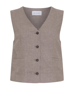 Dames gilet bruin