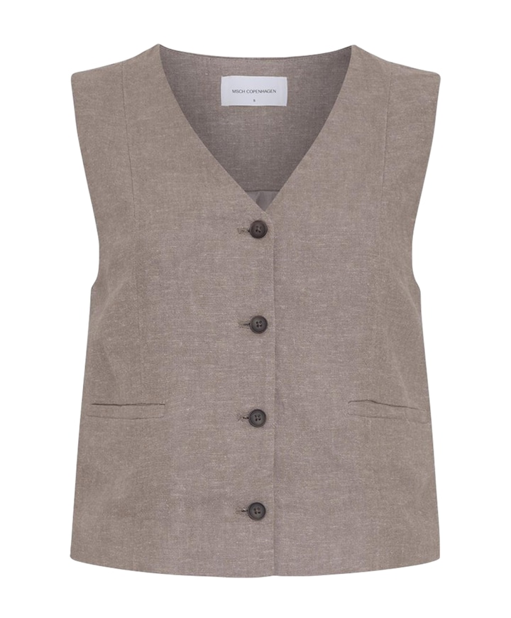 Dames gilet bruin