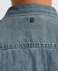 Heren overhemd lange mouw blauw