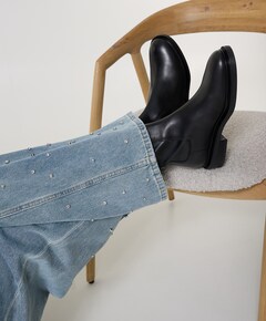 dames enkellaarzen zwart