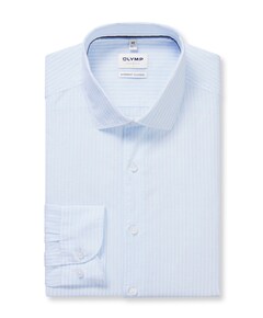 Heren overhemd lange mouw blauw