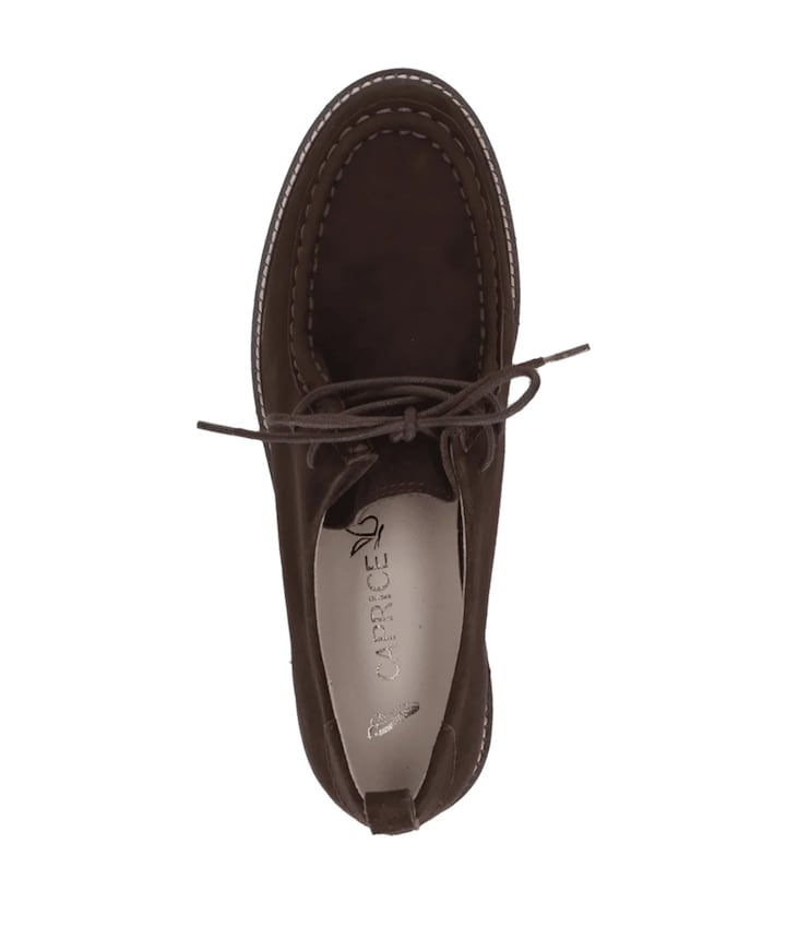 Lace-up dames loafers bruin