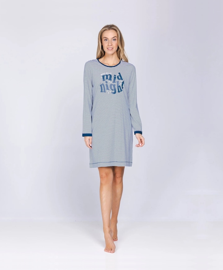 Dames nachthemd blauw