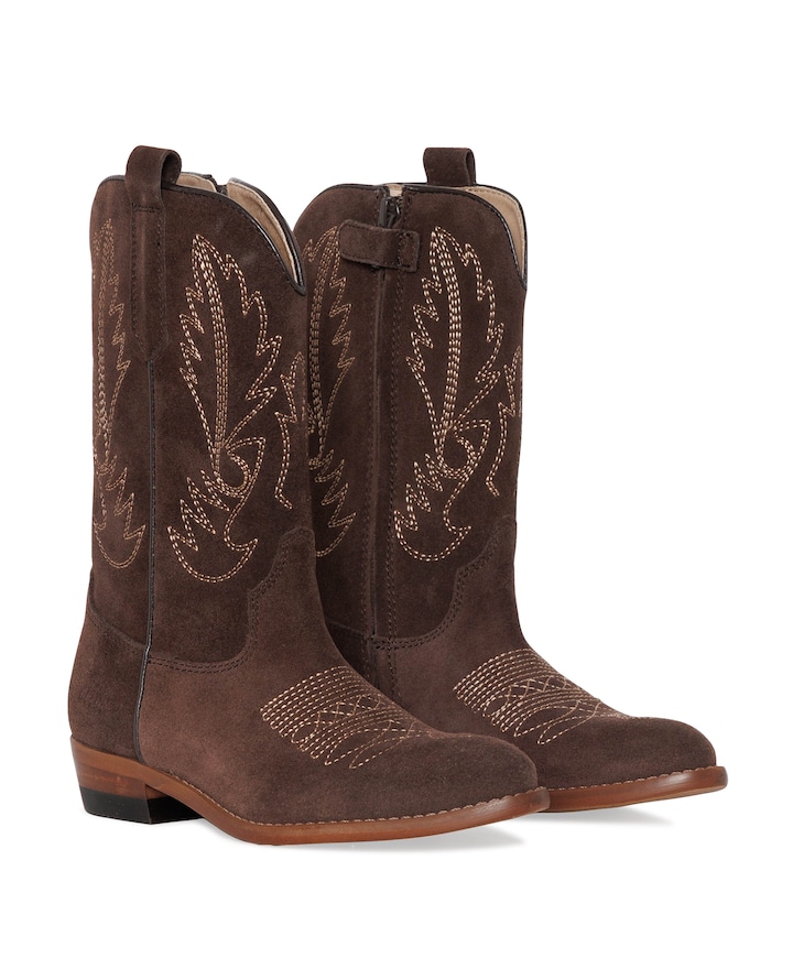 Country cuero meisjes laarzen bruin