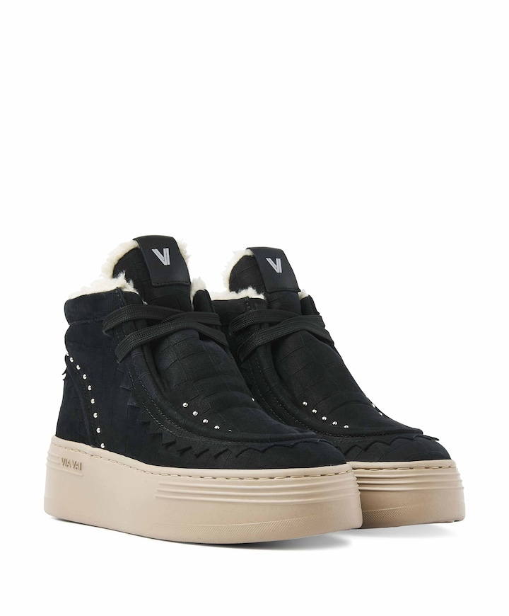 Isa Callum dames sneakers zwart