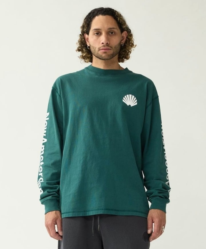 Heren longsleeve groen