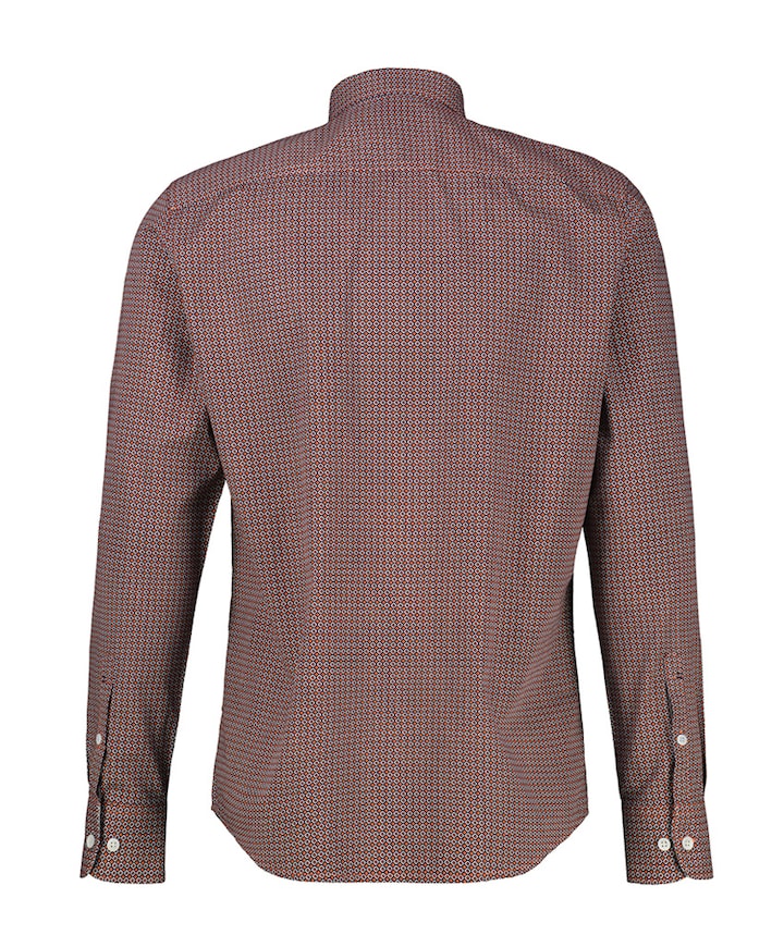 Heren overhemd lange mouw rood