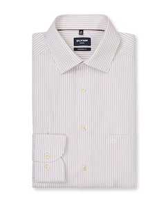 Heren overhemd lange mouw beige