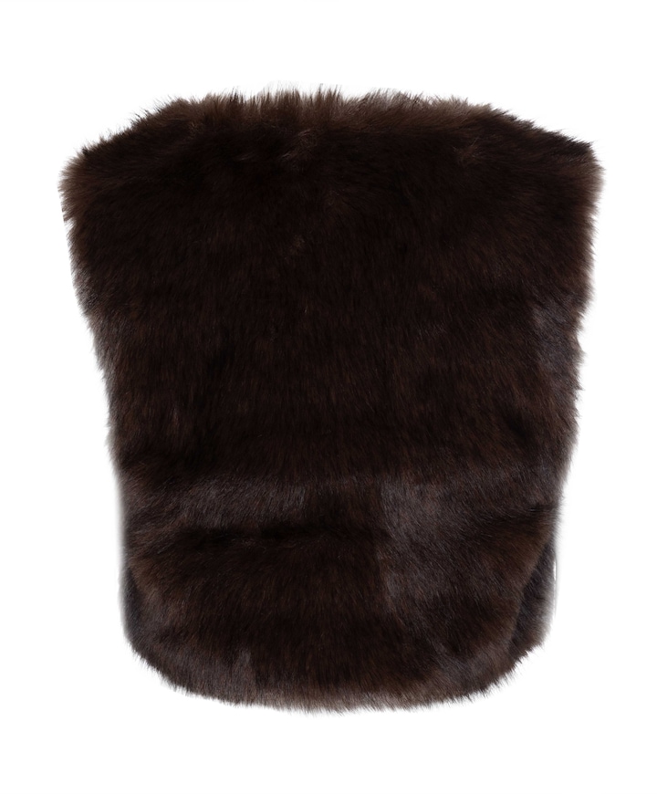 Dames gilet bruin