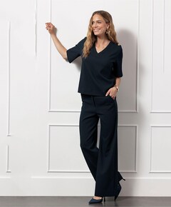 Lexie waffle broek blauw