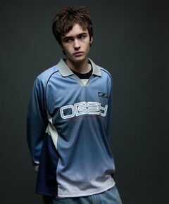 Heren longsleeve blauw