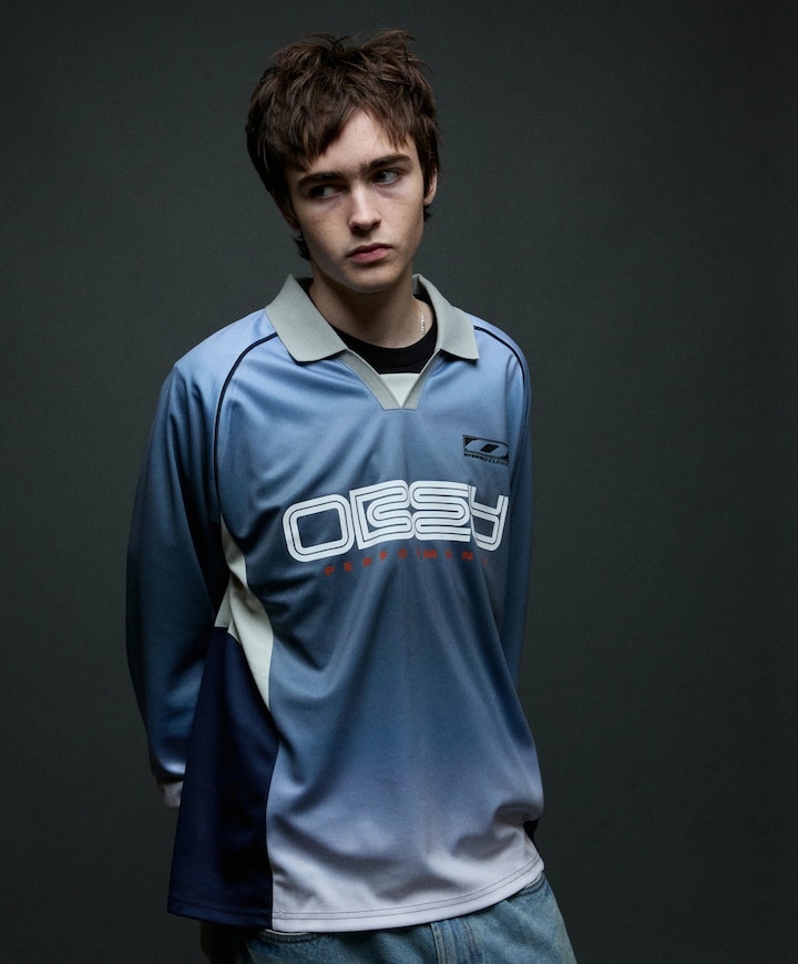 Heren longsleeve blauw