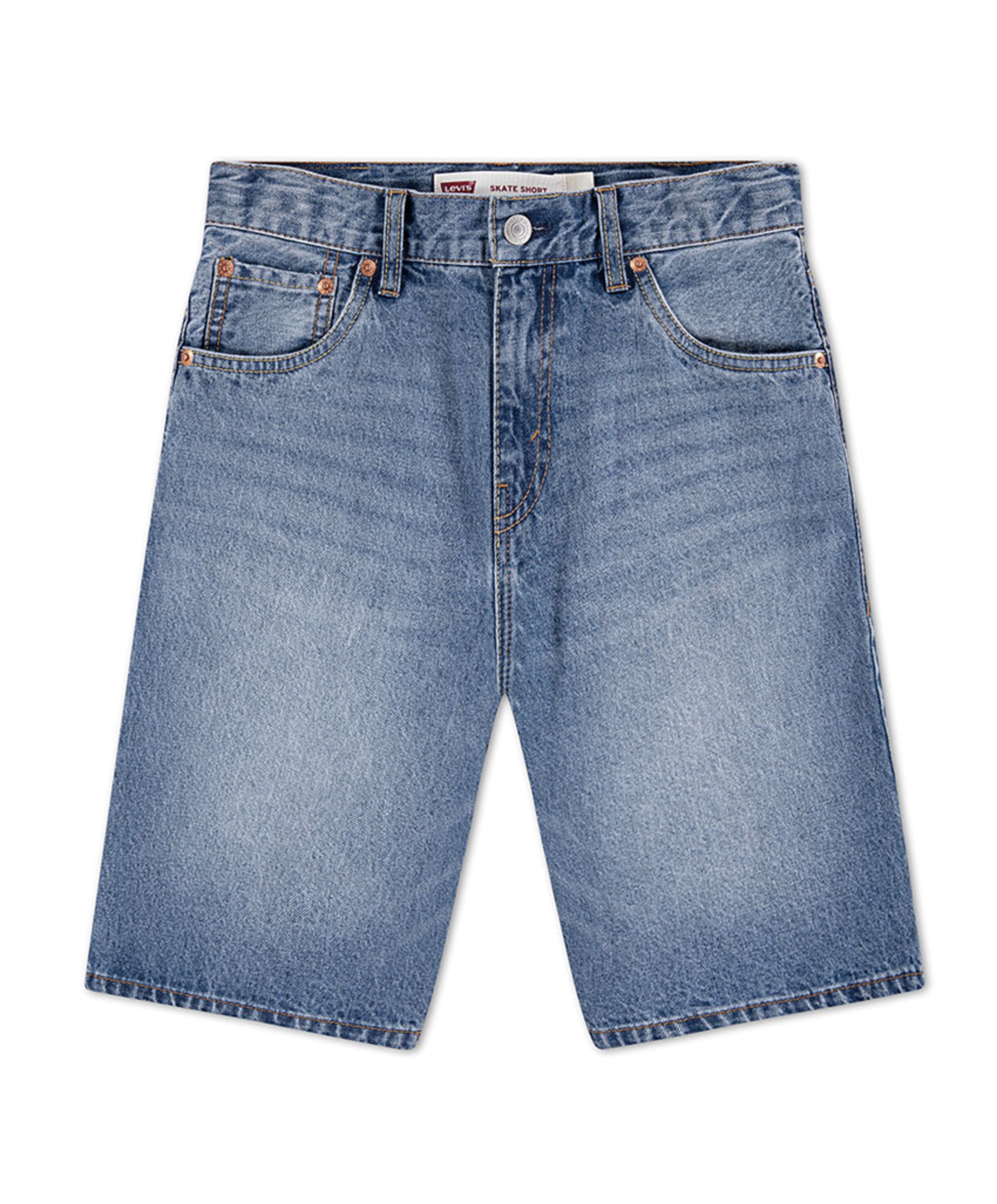 Skate shorts jongens korte broek blauw
