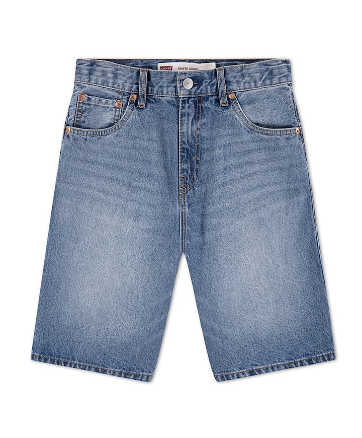 Skate shorts jongens korte broek blauw