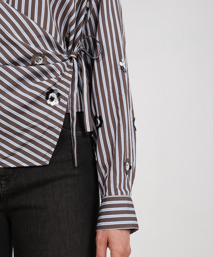 Dames blouse bruin