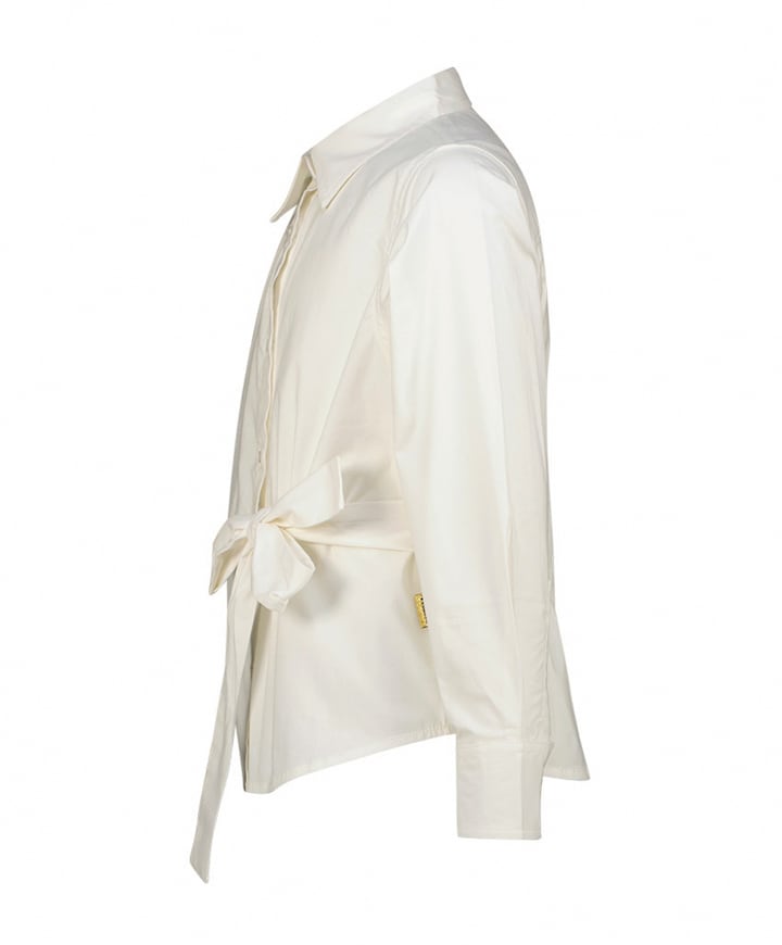 Meisjes blouse lange mouw wit