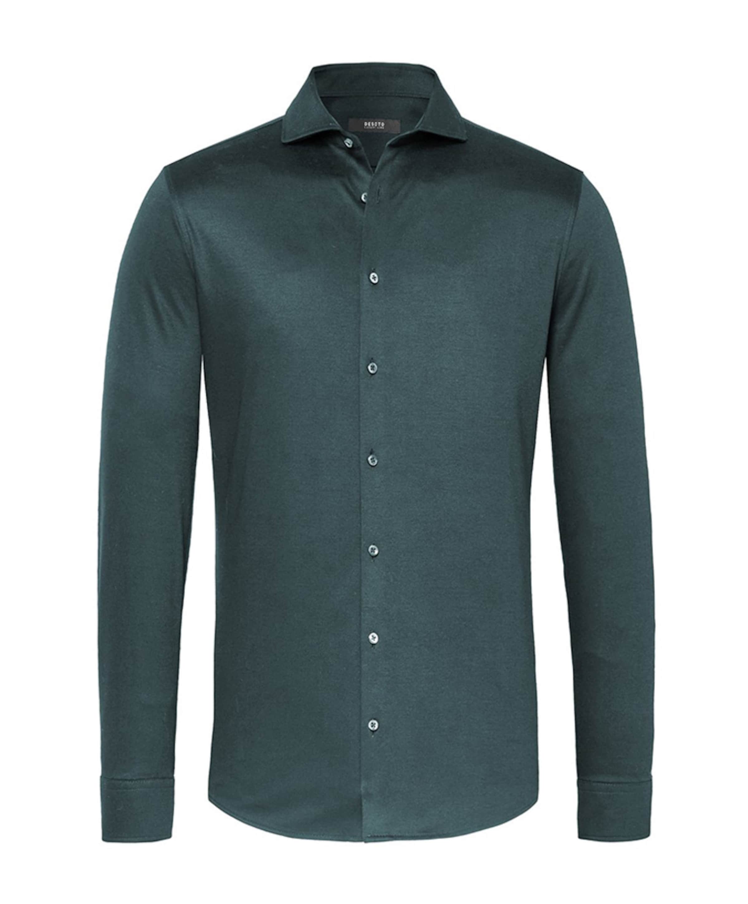 Heren overhemd lange mouw groen