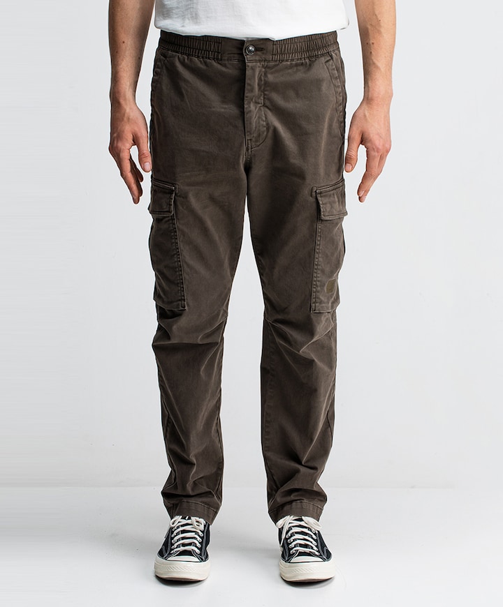 Tristan Slim Sateen Cargo heren broek bruin