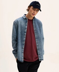 Overhemd lange mouw blauw