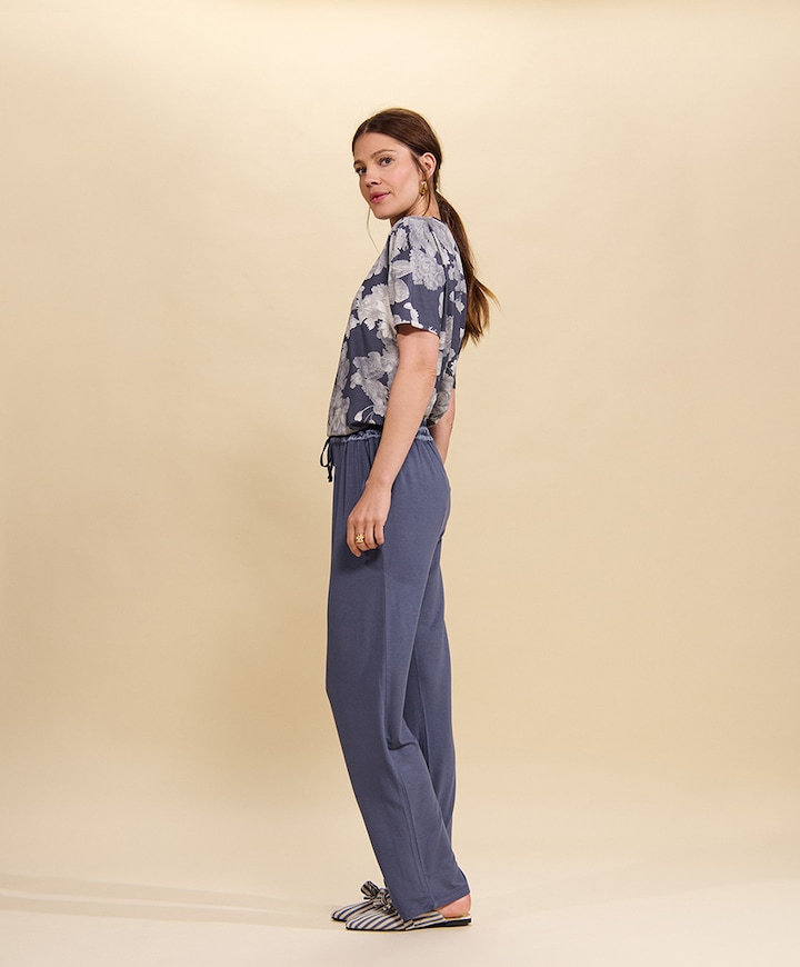 Dames pyjamabroek blauw