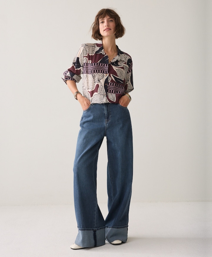 Dames blouse bordeaux