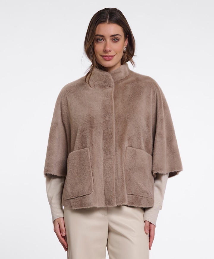 Dames cape beige
