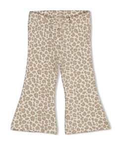 Flare broek AOP meisjes broek ecru
