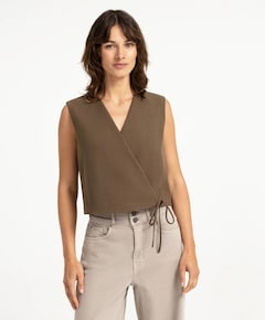 Dames gilet bruin