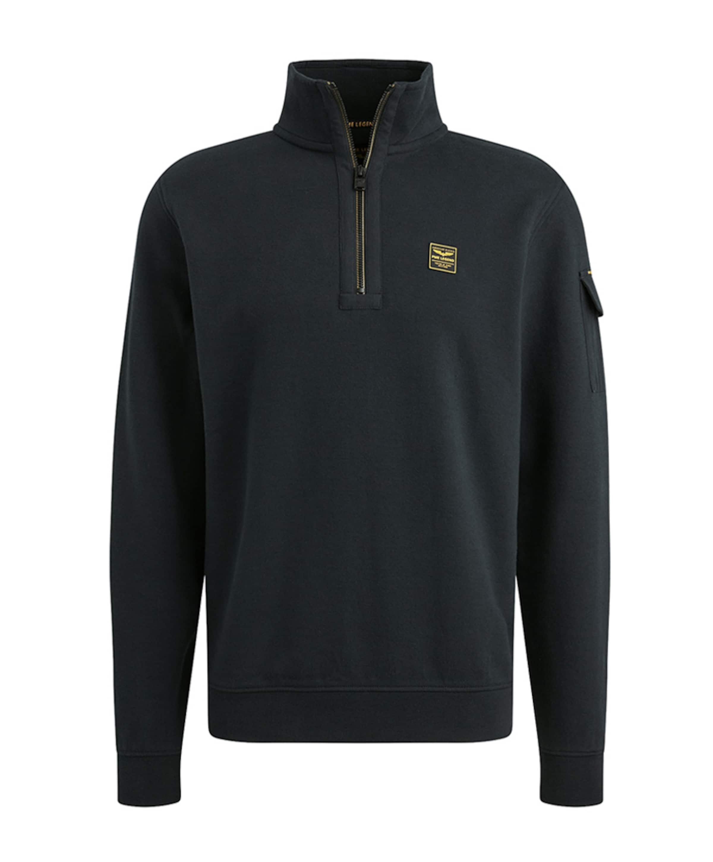 Heren trui met rits blauw