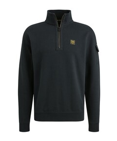 Heren trui met rits blauw