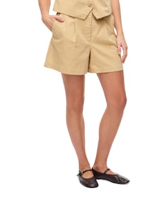 VIALARA HW dames korte broek beige