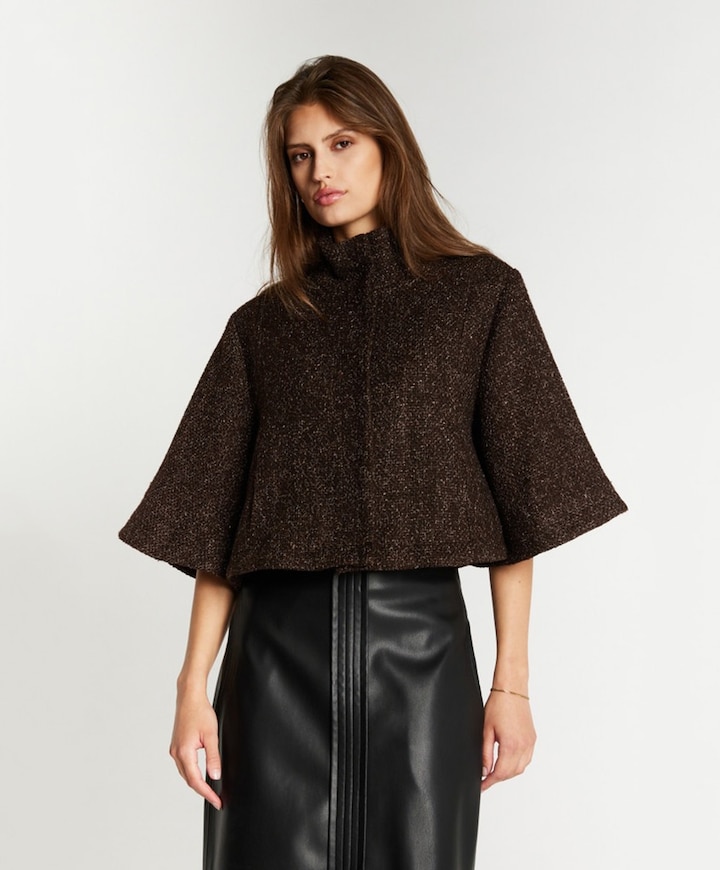 Dames cape bruin