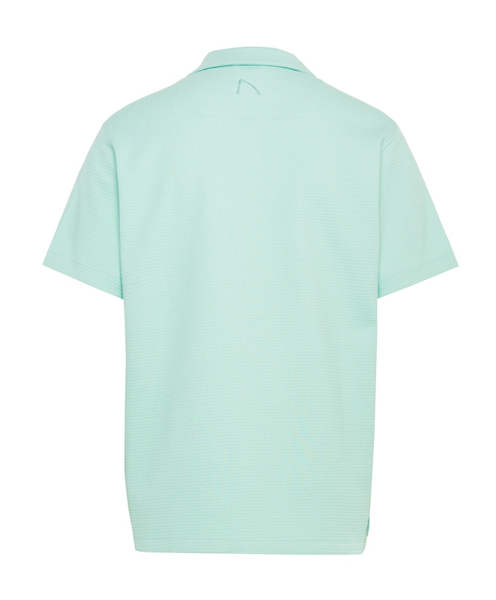 Heren overhemd korte mouw blauw