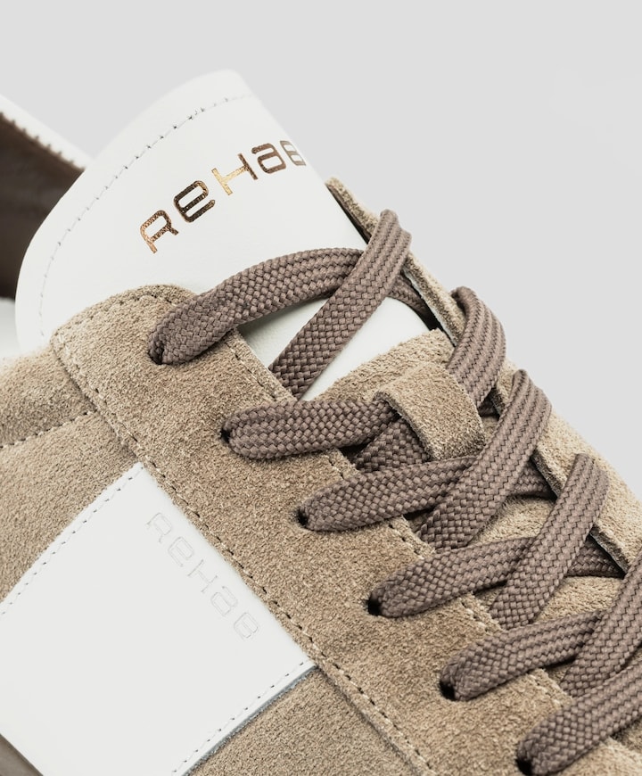 Zack sue LTHR heren sneakers beige