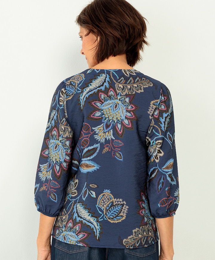 Dames blouse blauw