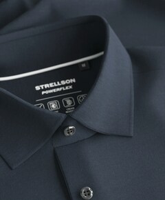 Heren overhemd lange mouw blauw