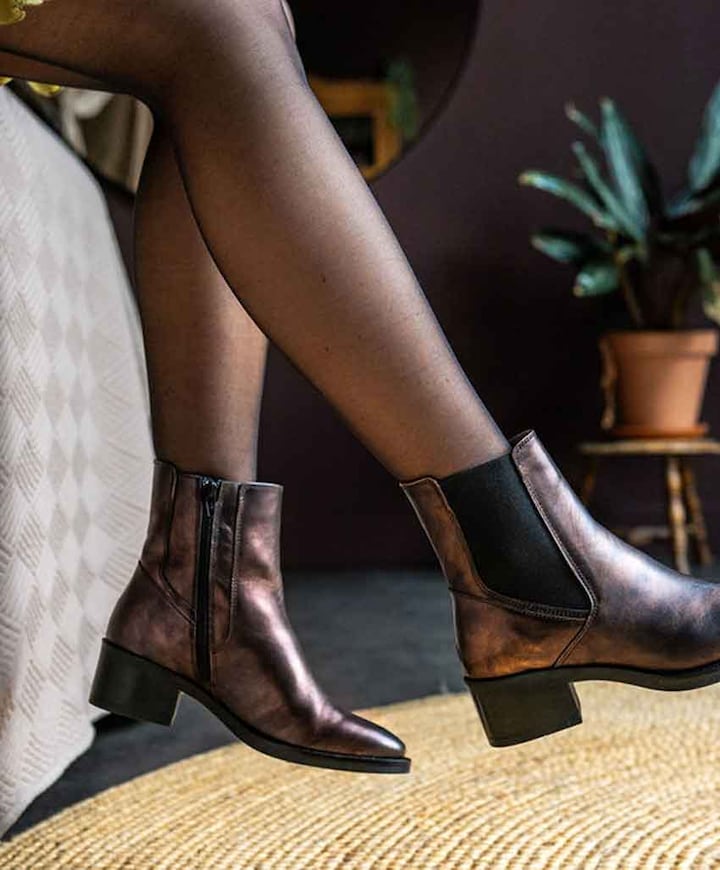 Zofia enkellaarzen bruin