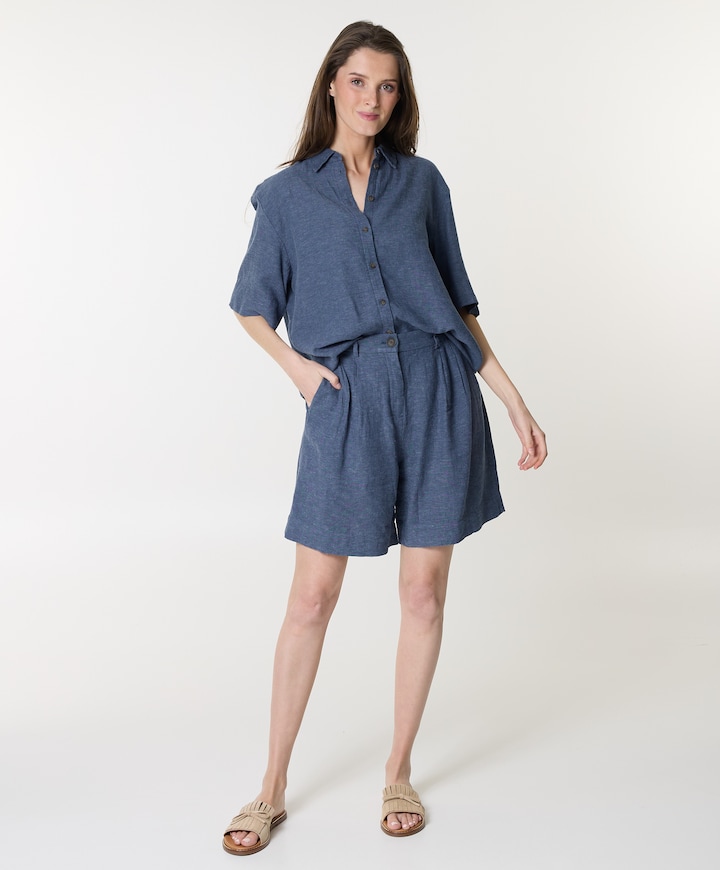 MSCHViana Ginia HW Shorts dames korte broek blauw