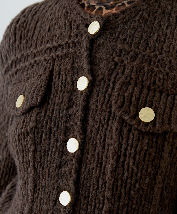 Dames vest bruin