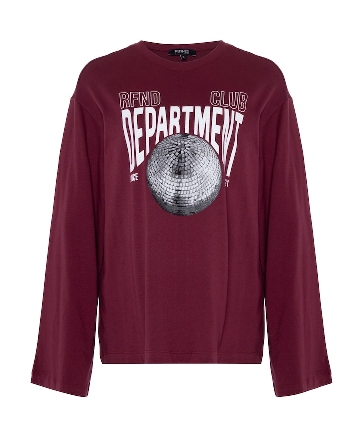 Dames longsleeve bordeaux