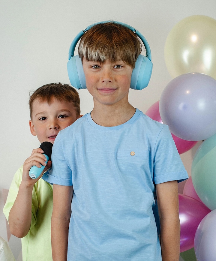 Wireless headphones blauw