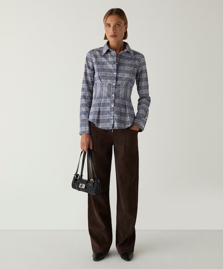 Dames blouse blauw