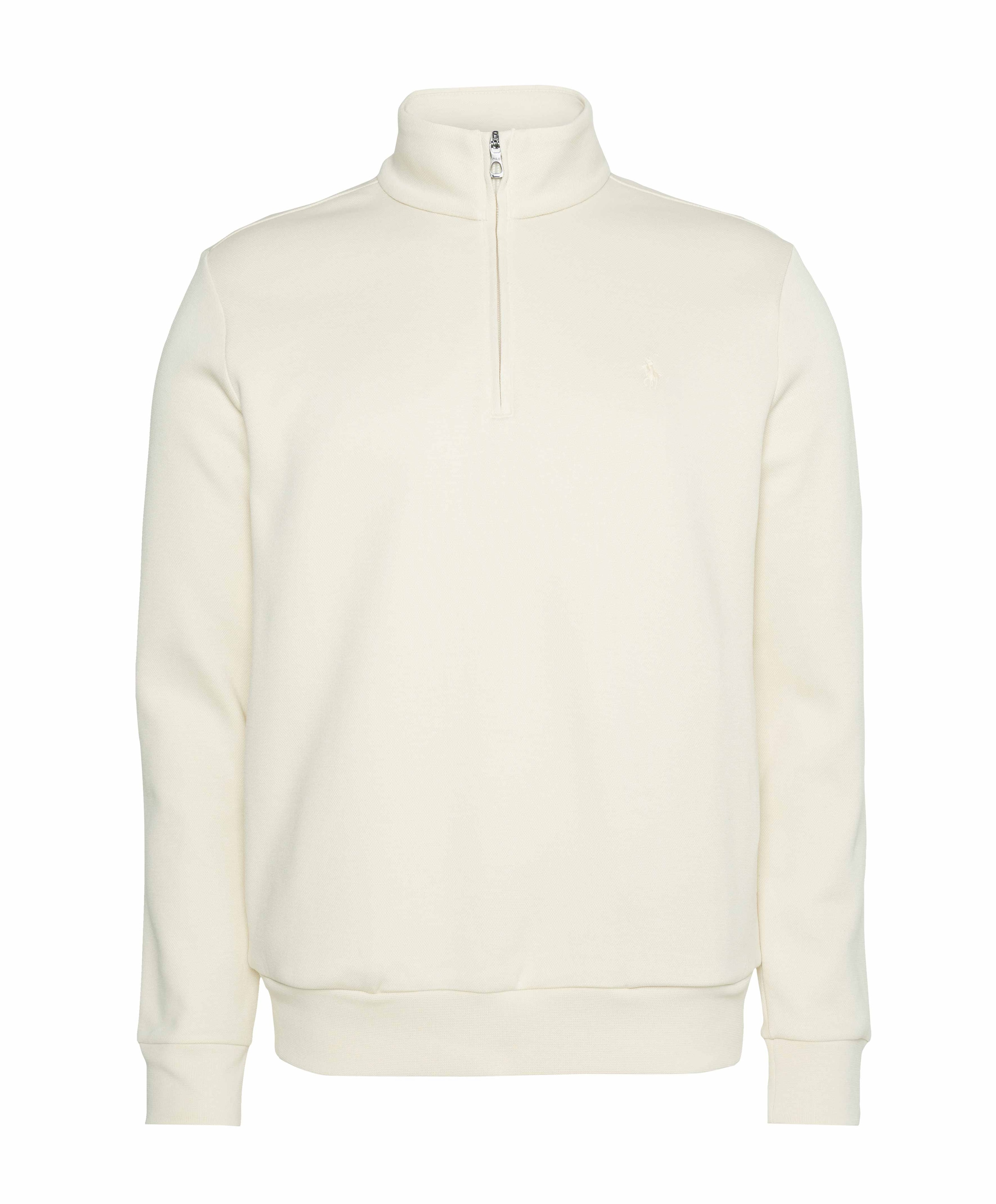 Heren trui met rits beige