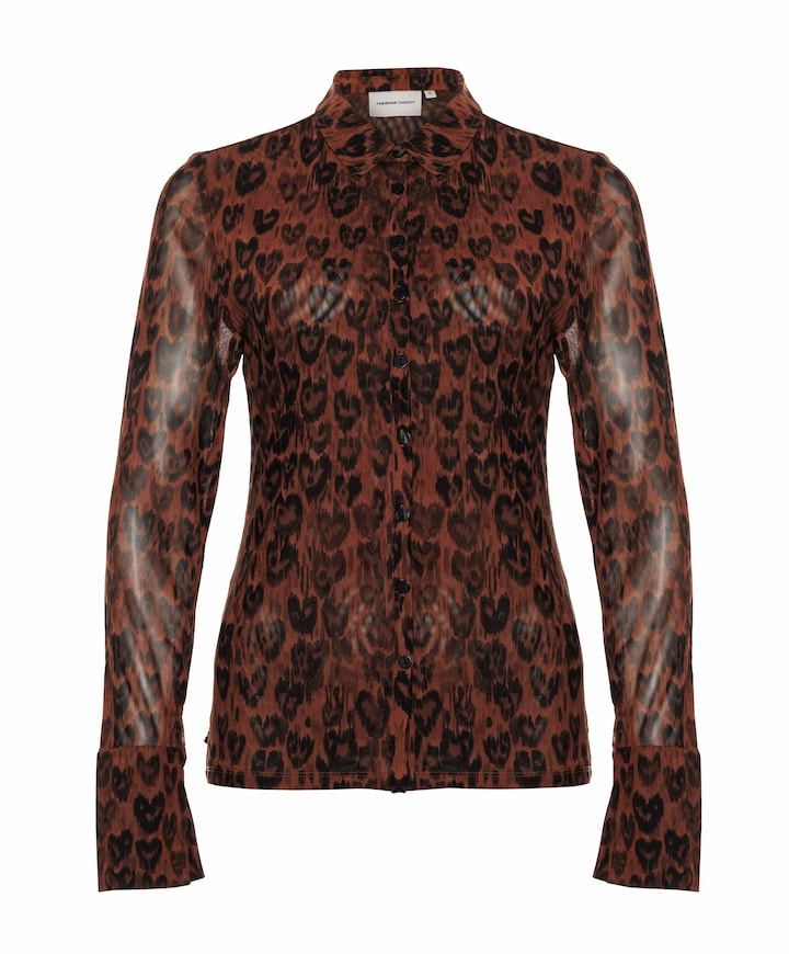 Dames blouse bruin