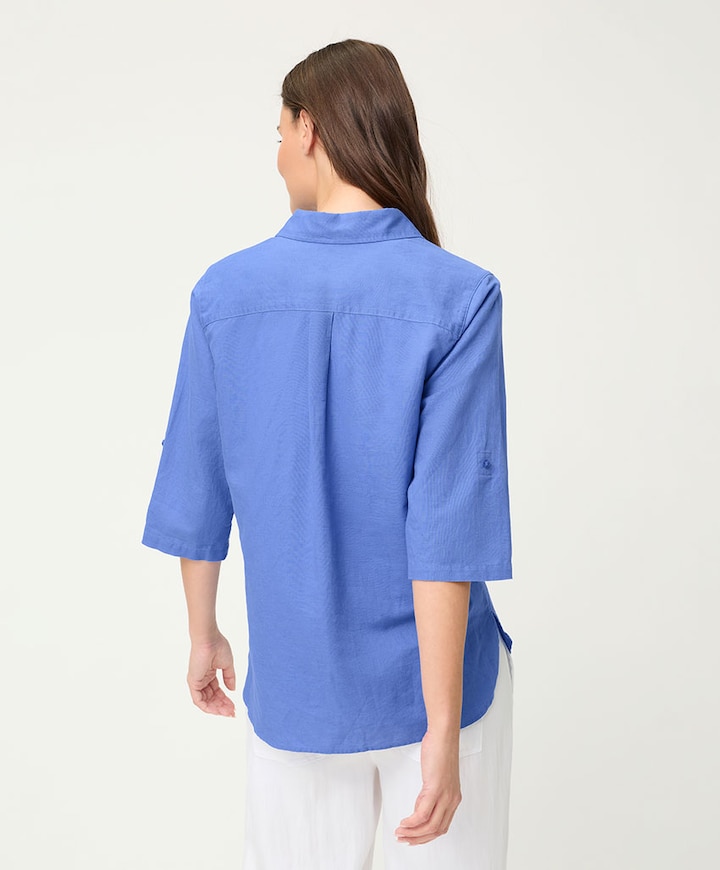 Dames blouse blauw