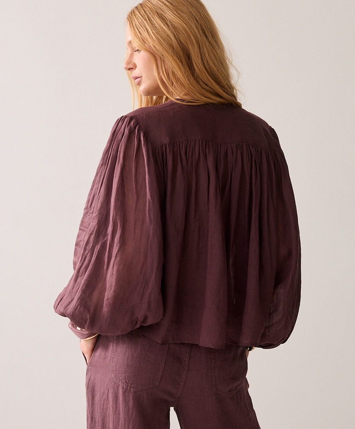 Dames blouse bruin