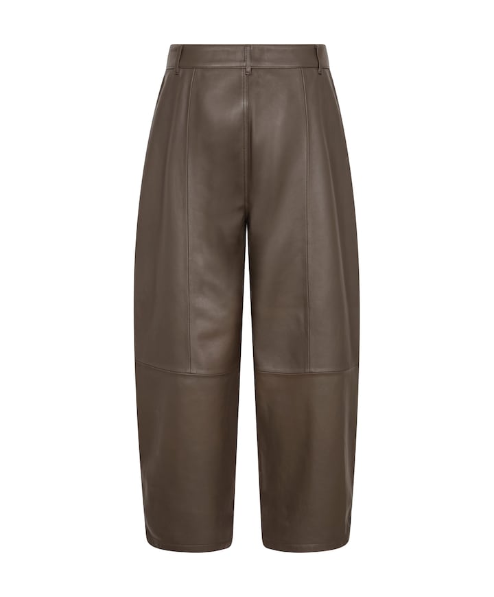 MMBarrel Leather dames broek bruin