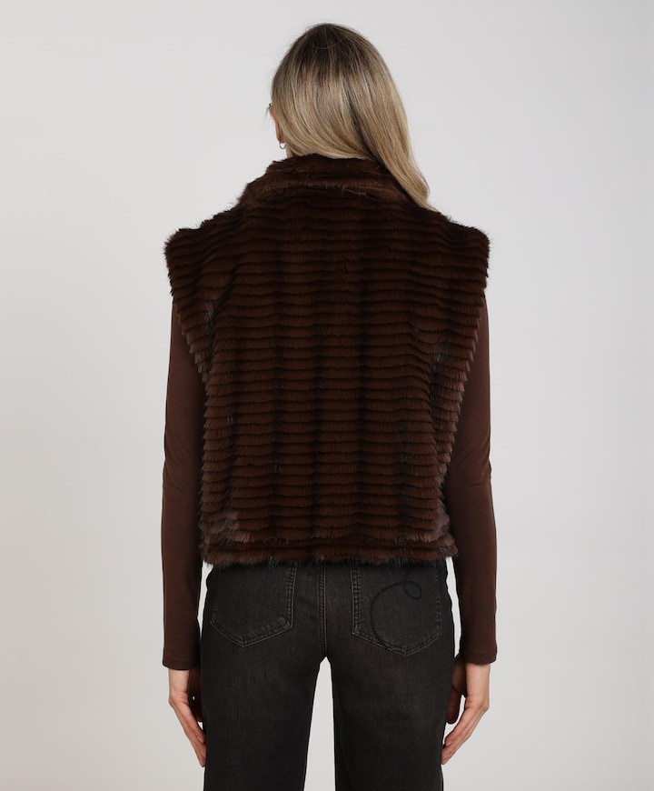 Dames gilet bruin